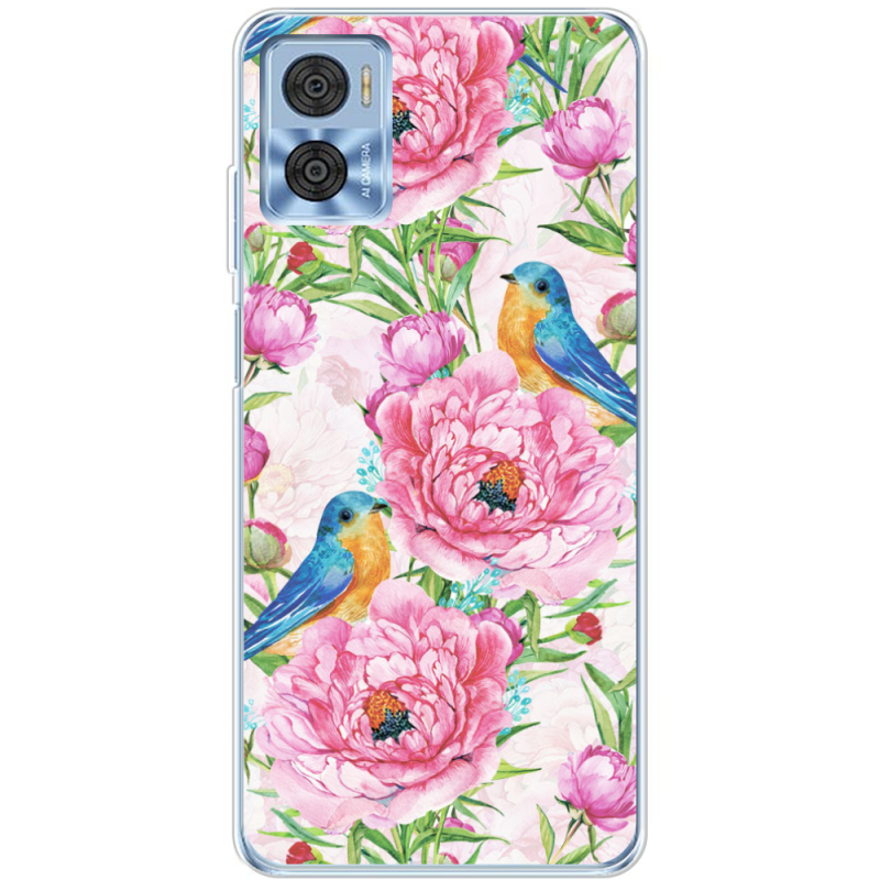 Чехол BoxFace Motorola E22/E22i Birds and Flowers