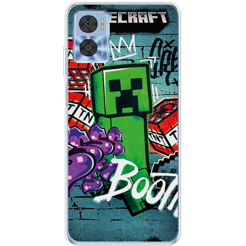 Чехол BoxFace Motorola E22/E22i Minecraft Graffiti