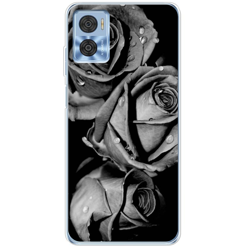 Чехол BoxFace Motorola E22/E22i Black and White Roses