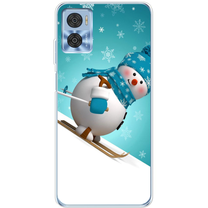 Чехол BoxFace Motorola E22/E22i Skier Snowman