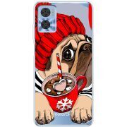 Прозрачный чехол BoxFace Motorola E22/E22i Winter Puggy