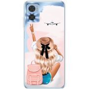 Прозрачный чехол BoxFace Motorola E22/E22i Travel Girl