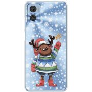 Прозрачный чехол BoxFace Motorola E22/E22i Christmas Deer with Snow