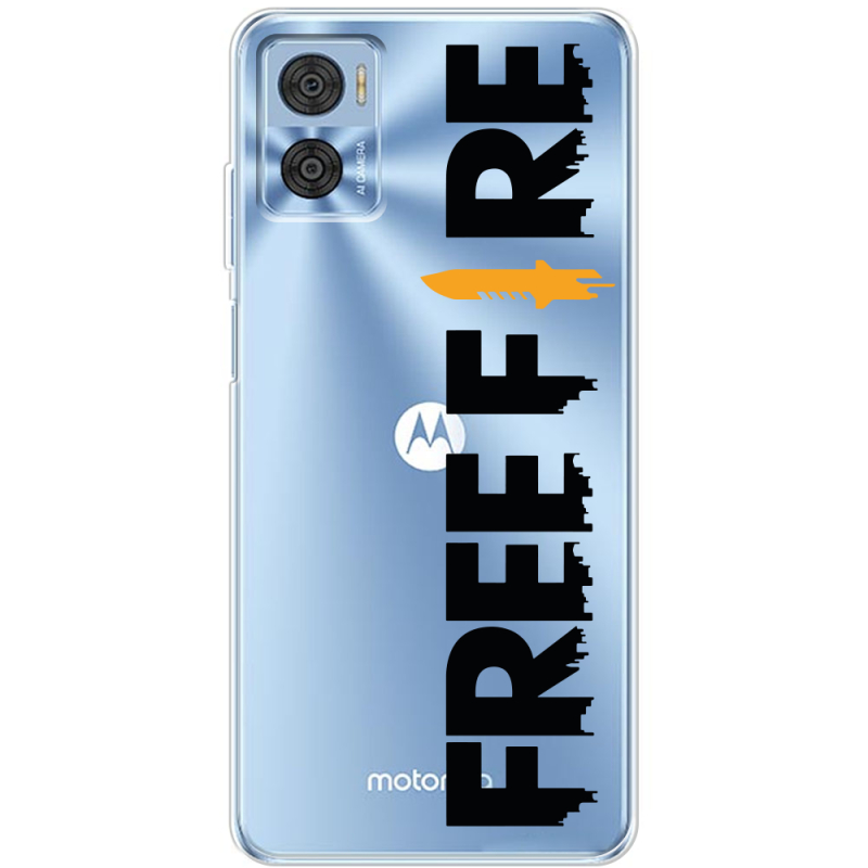 Прозрачный чехол BoxFace Motorola E22/E22i Free Fire Black Logo