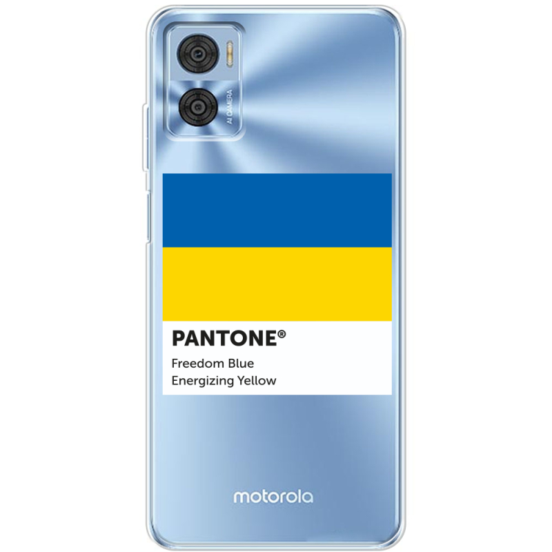 Прозрачный чехол BoxFace Motorola E22/E22i Pantone вільний синій