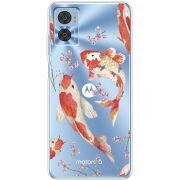 Прозрачный чехол BoxFace Motorola E22/E22i Japanese Koi Fish