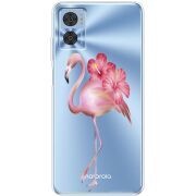 Прозрачный чехол BoxFace Motorola E22/E22i Floral Flamingo