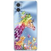 Прозрачный чехол BoxFace Motorola E22/E22i Colorful Giraffe