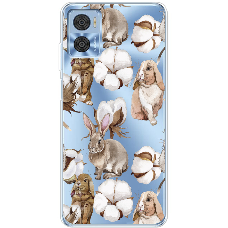 Прозрачный чехол BoxFace Motorola E22/E22i Cotton and Rabbits