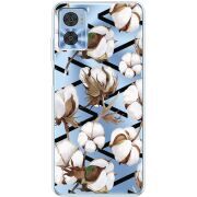 Прозрачный чехол BoxFace Motorola E22/E22i Cotton flowers