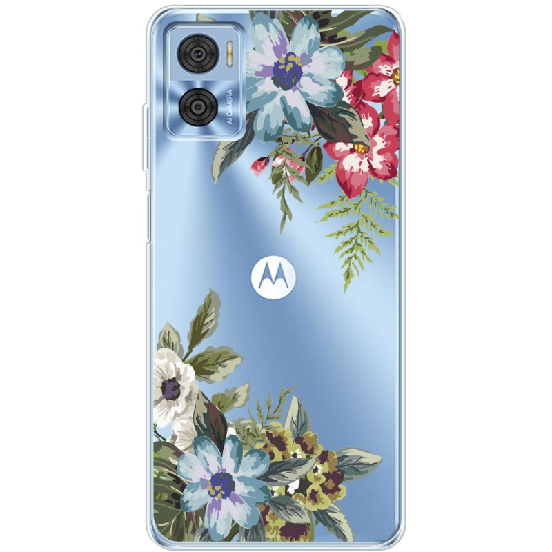 Прозрачный чехол BoxFace Motorola E22/E22i Floral