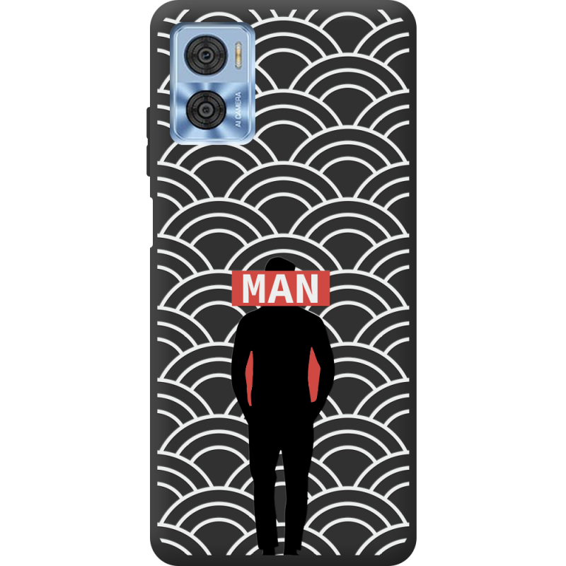 Черный чехол BoxFace Motorola E22/E22i Man Pattern