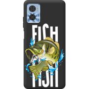 Черный чехол BoxFace Motorola E22/E22i Fish