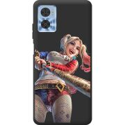 Черный чехол BoxFace Motorola E22/E22i Happy Harley Quinn