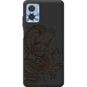 Черный чехол BoxFace Motorola E22/E22i Chinese Dragon