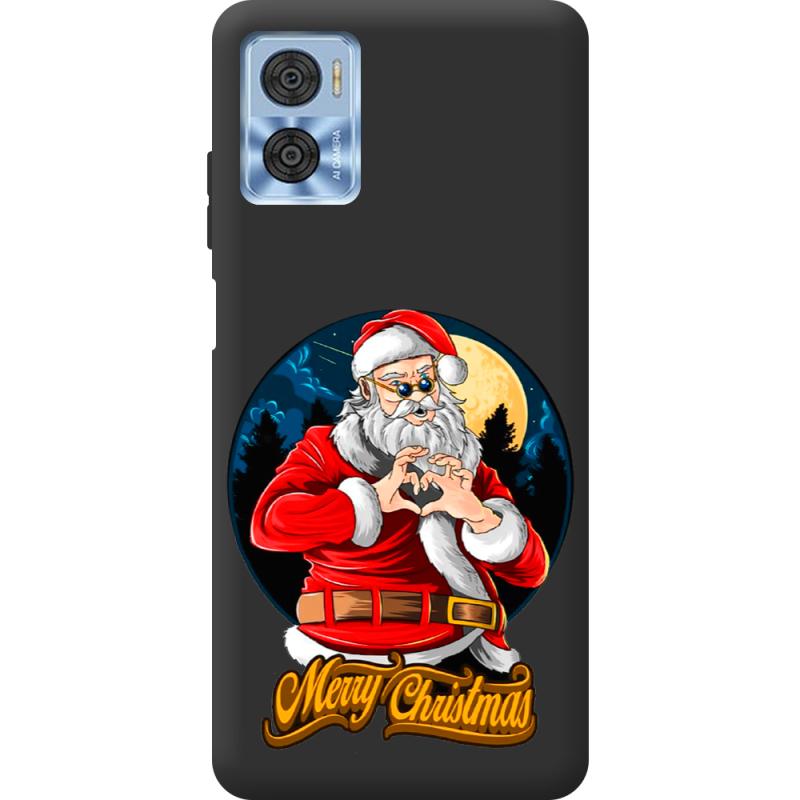 Черный чехол BoxFace Motorola E22/E22i Cool Santa