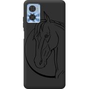 Черный чехол BoxFace Motorola E22/E22i Horse