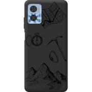 Черный чехол BoxFace Motorola E22/E22i Mountains