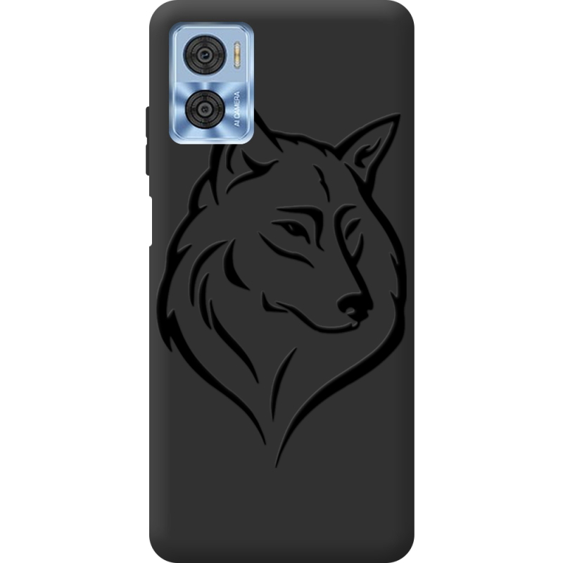 Черный чехол BoxFace Motorola E22/E22i Wolf