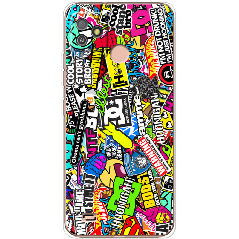 Чехол BoxFace Tecno POP 5 GO Multicolored Inscriptions