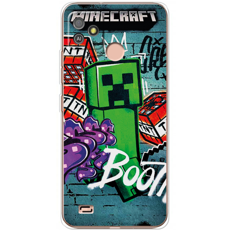 Чехол BoxFace Tecno POP 5 GO Minecraft Graffiti