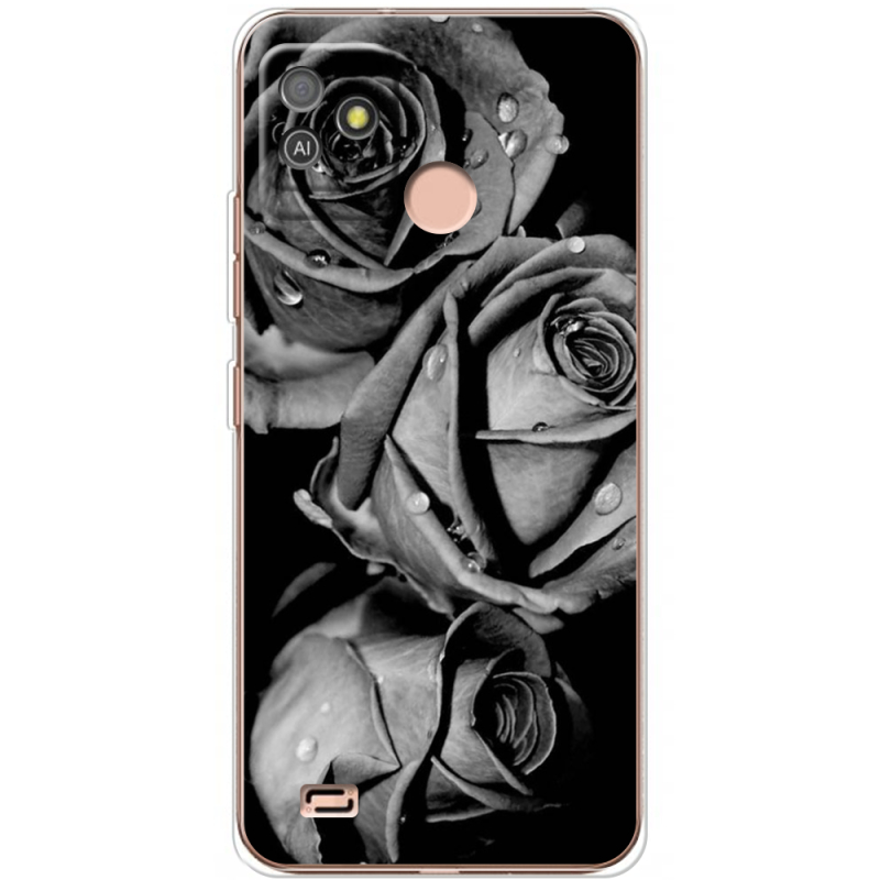 Чехол BoxFace Tecno POP 5 GO Black and White Roses