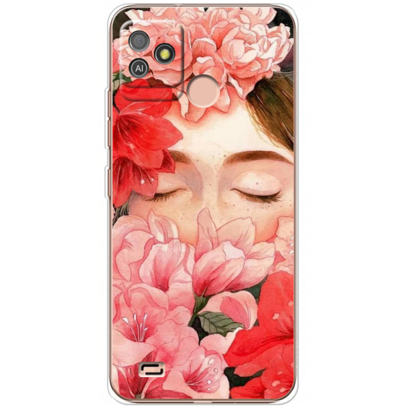 Чехол BoxFace Tecno POP 5 GO Girl in Flowers