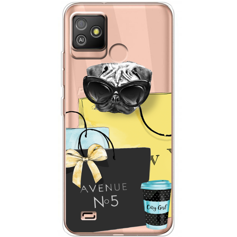 Прозрачный чехол BoxFace Tecno POP 5 GO Fashion Pug