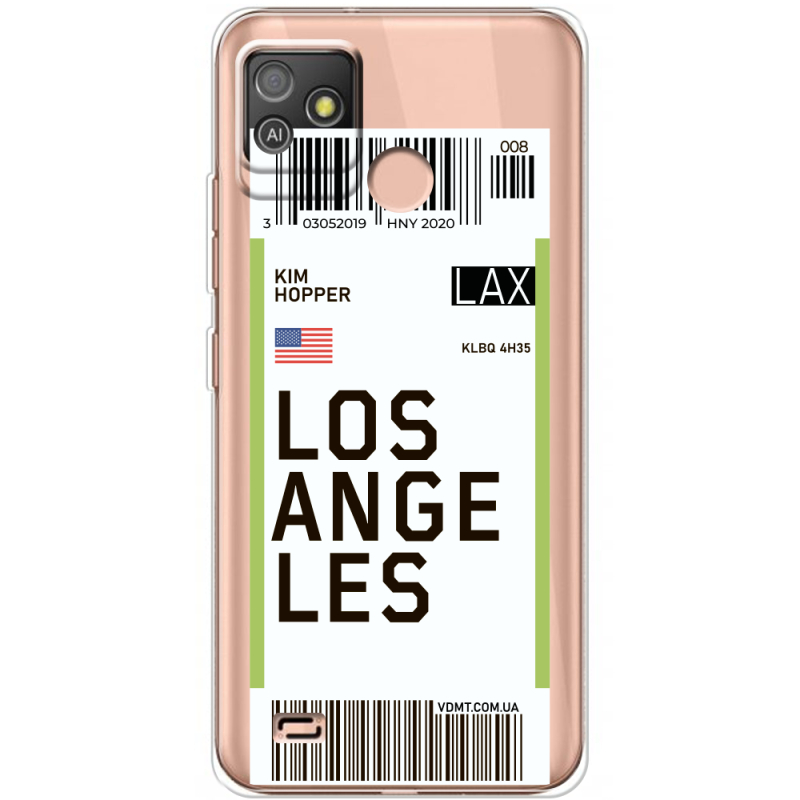 Прозрачный чехол BoxFace Tecno POP 5 GO Ticket Los Angeles