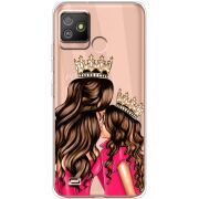 Прозрачный чехол BoxFace Tecno POP 5 GO Queen and Princess