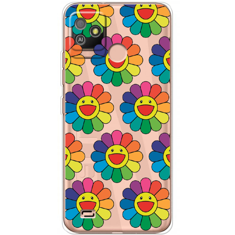 Прозрачный чехол BoxFace Tecno POP 5 GO Hippie Flowers