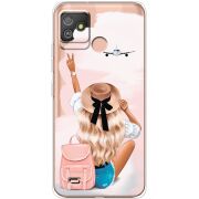 Прозрачный чехол BoxFace Tecno POP 5 GO Travel Girl