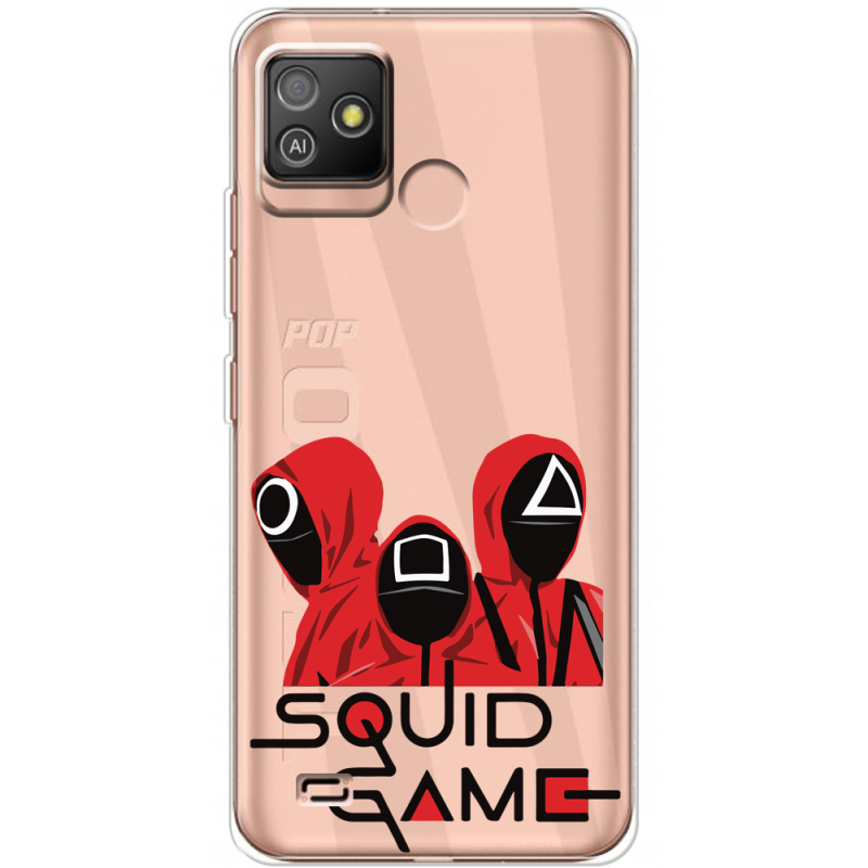 Прозрачный чехол BoxFace Tecno POP 5 GO siquid game люди в красном