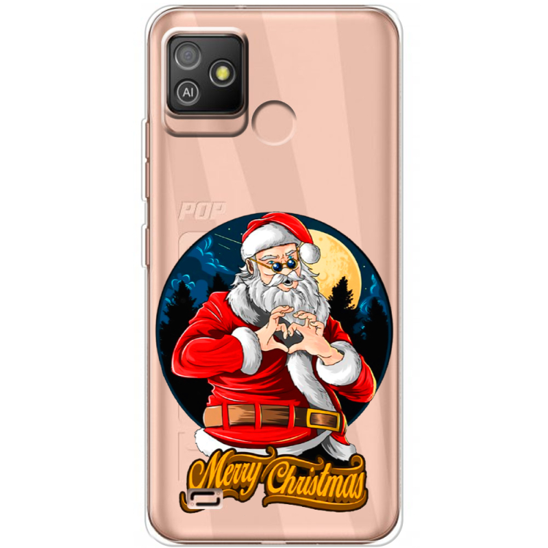 Прозрачный чехол BoxFace Tecno POP 5 GO Cool Santa