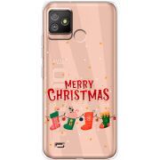 Прозрачный чехол BoxFace Tecno POP 5 GO Merry Christmas