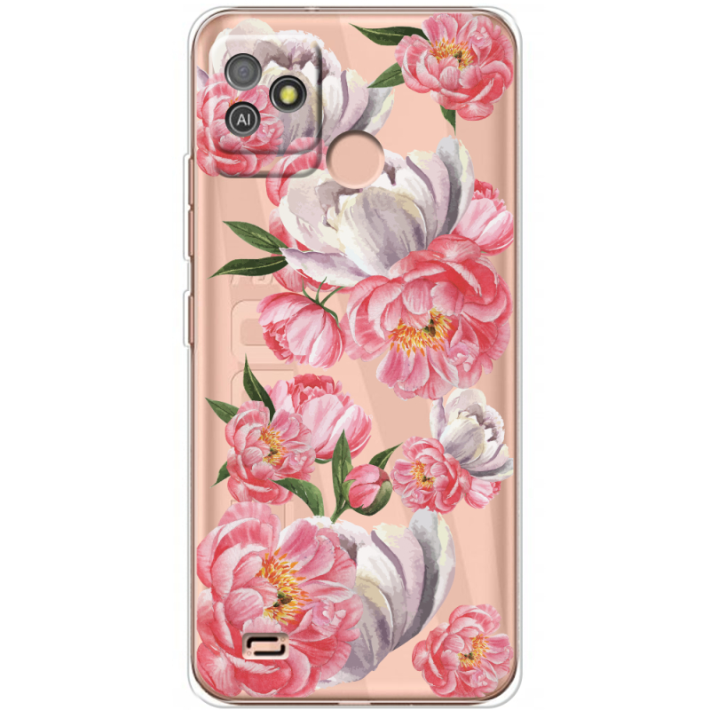 Прозрачный чехол BoxFace Tecno POP 5 GO Peony Watercolor Style