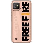 Прозрачный чехол BoxFace Tecno POP 5 GO Free Fire Black Logo