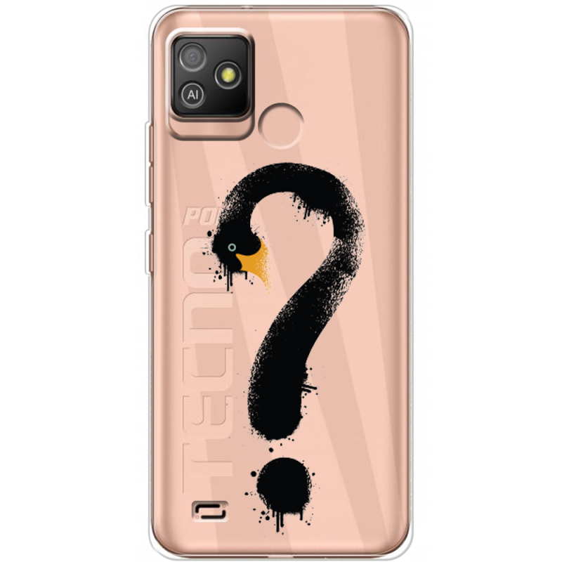 Прозрачный чехол BoxFace Tecno POP 5 GO Swan question