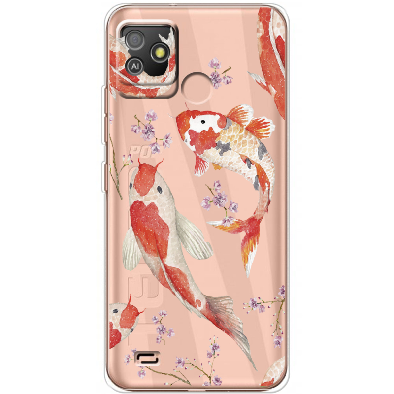 Прозрачный чехол BoxFace Tecno POP 5 GO Japanese Koi Fish