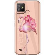 Прозрачный чехол BoxFace Tecno POP 5 GO Floral Flamingo