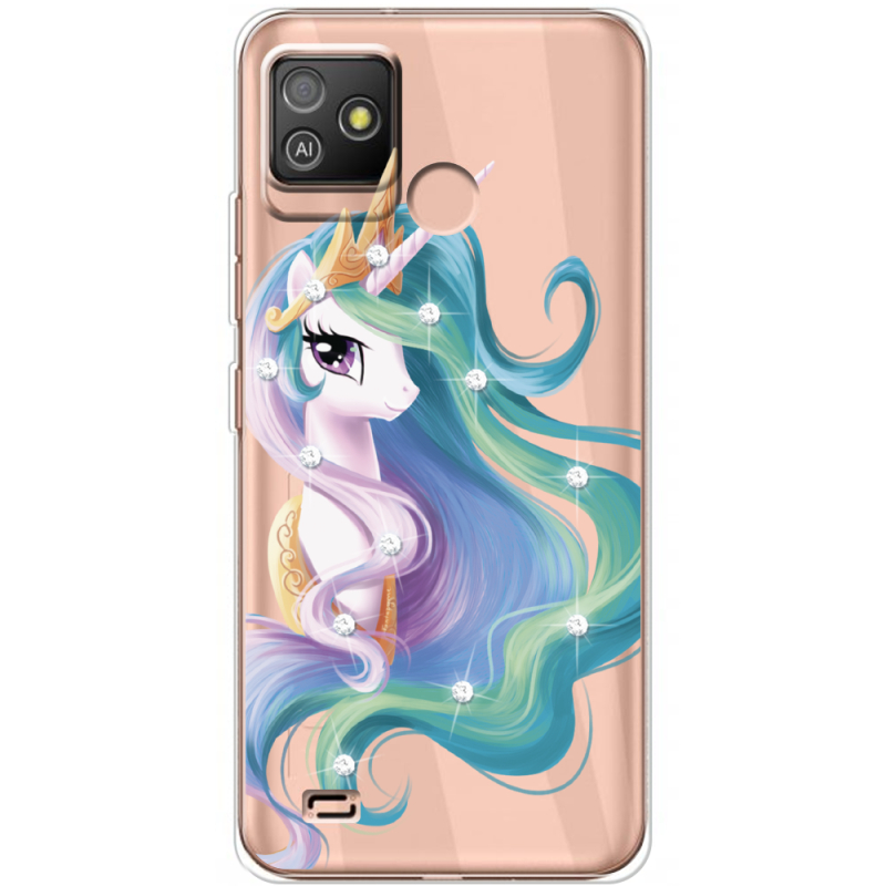 Чехол со стразами BoxFace Tecno POP 5 GO Unicorn Queen