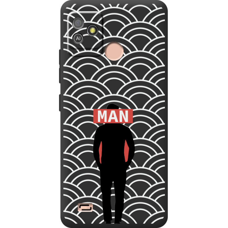 Черный чехол BoxFace Tecno POP 5 GO Man Pattern