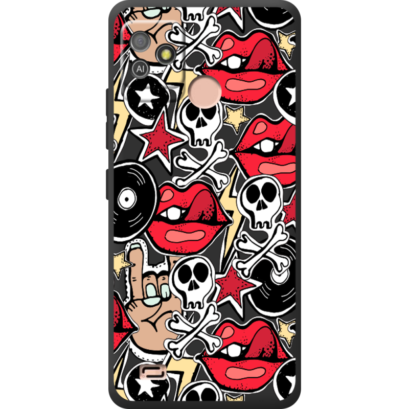 Черный чехол BoxFace Tecno POP 5 GO Rock Graffiti