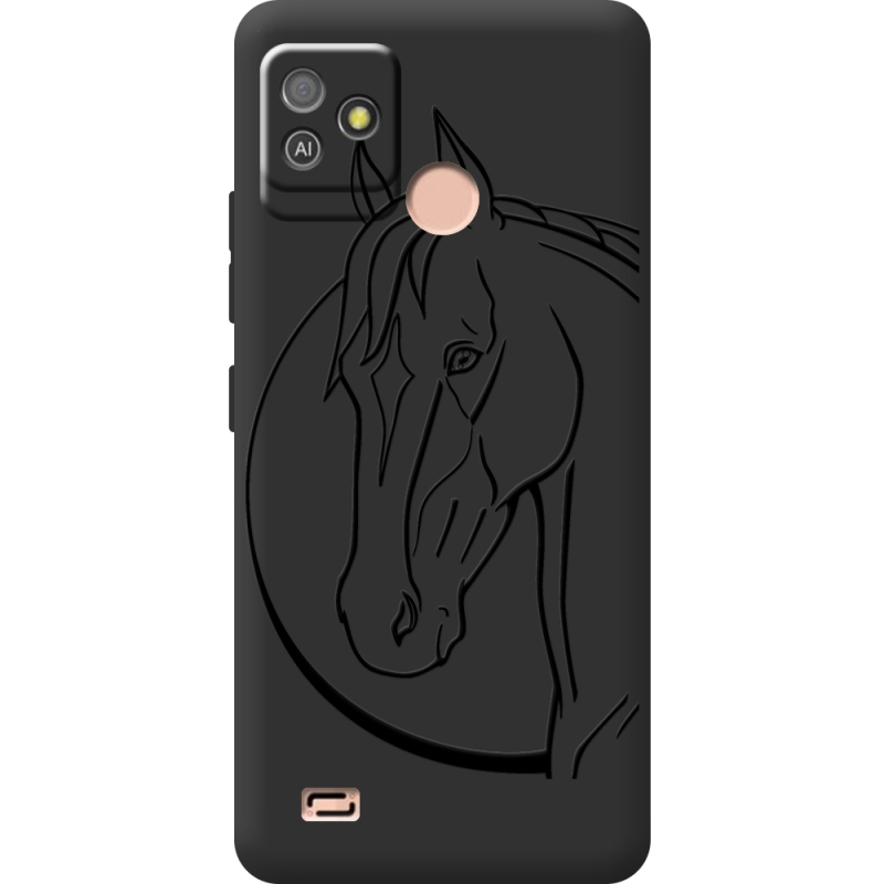 Черный чехол BoxFace Tecno POP 5 GO Horse