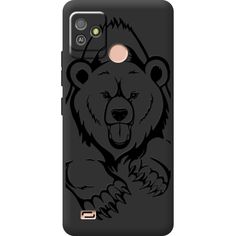 Черный чехол BoxFace Tecno POP 5 GO Grizzly Bear