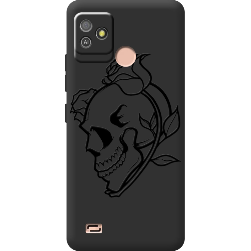 Черный чехол BoxFace Tecno POP 5 GO Skull and Roses