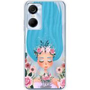 Прозрачный чехол BoxFace Tecno POP 6 Pro Blue Hair