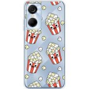 Прозрачный чехол BoxFace Tecno POP 6 Pro с 3D-глазками Popcorn