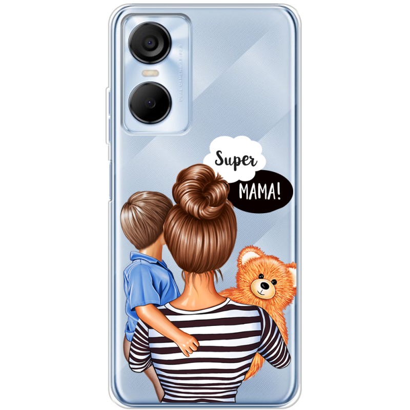 Прозрачный чехол BoxFace Tecno POP 6 Pro Super Mama and Son