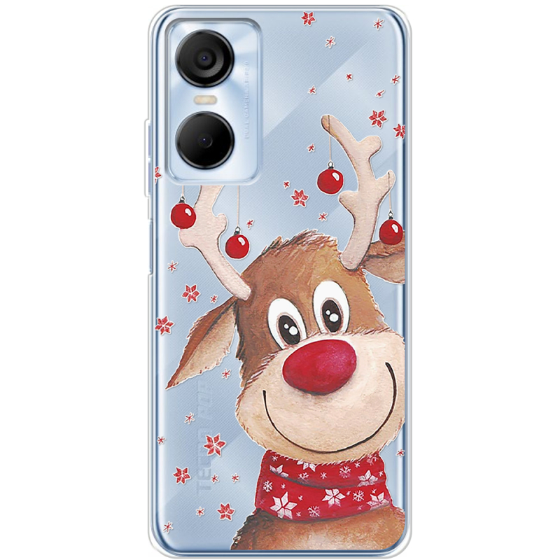 Прозрачный чехол BoxFace Tecno POP 6 Pro Winter Deer